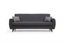 Atelier Del Sofa Alkon Sofá Cama de 3 Plazas Gris Oscuro